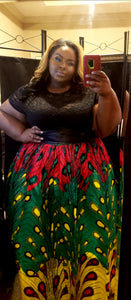 African  print maxi skirt