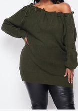 Load image into Gallery viewer, Off the Shoulder Tunic Sweater

